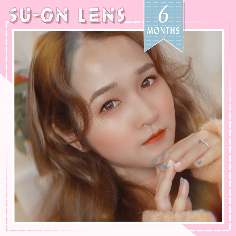 [Video thật] Lens cận nâu tự nhiên SWEETIE BROWN, kính áp tròng Hàn Quốc chính hãng 14,2mm, lens cận 6 tháng màu nâu cam