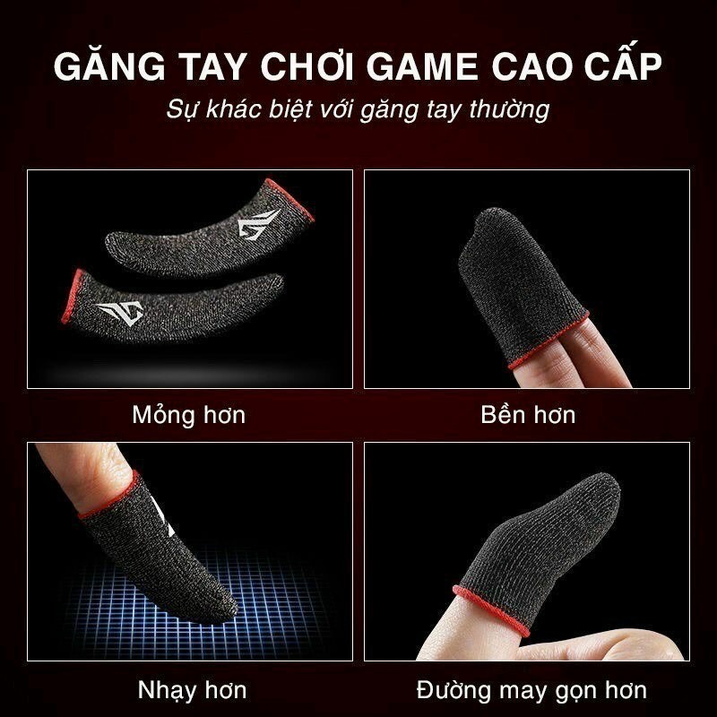 Găng tay chơi game sợi bạc cao cấp - Ngón tay chơi game chống mồ hôi