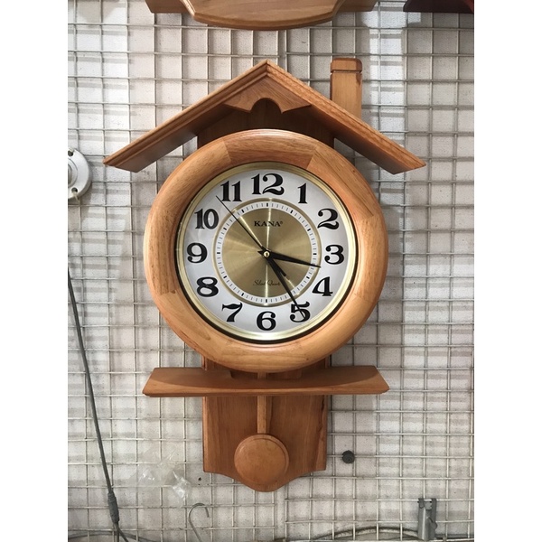 Đồng hồ quả lắc treo tường gỗ tự nhiên KN-17