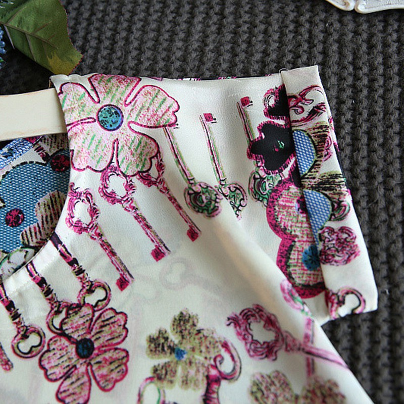 Set áo hoa + quần lửng cho bé gái