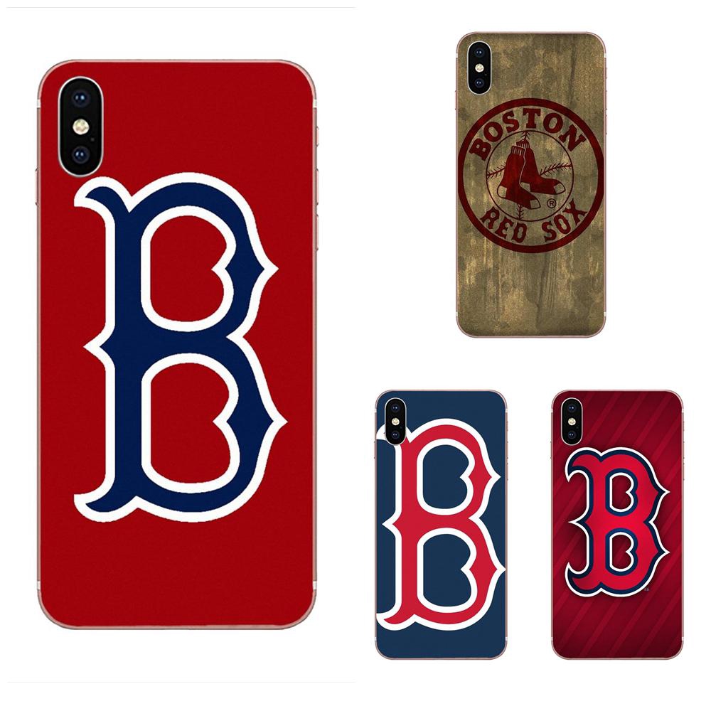 Ốp Điện Thoại Nhựa In Hình Logo Mlb Boston Redsox Thiết Kế Cho Apple iPhone 11 Pro X XS Max XR 6 6S 7 8 Plus