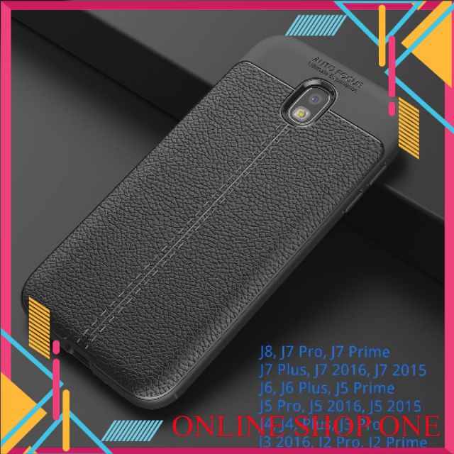 Ốp Lưng Da Màu Đen Samsung J8, J7 Pro - Prime - Plus, J6, J5, J4,