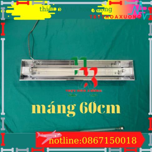 [Com Bo Máng + Bóng UV 60cm ] Đèn Cực Tím Diệt Khuẩn Không Khí Inox Việt Nam