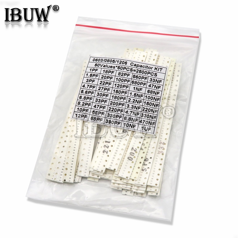 Set 320 Tụ Điện 0603 0805 1206 SMD 16/36/50Values ibuw 1PF ~ 1UF Chuyên Dụng