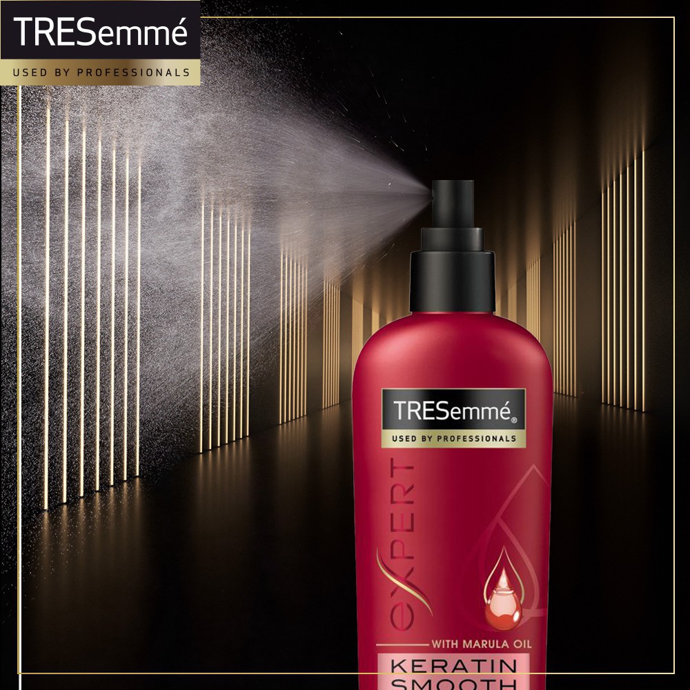 Xịt bảo vệ TRESEMME Keratin Smooth dưỡng tóc tạo kiểu Dầu Dưỡng Tóc Marula & Keratin Bảo Vệ Tóc Khỏi Nhiệt Độ Cao 236ml