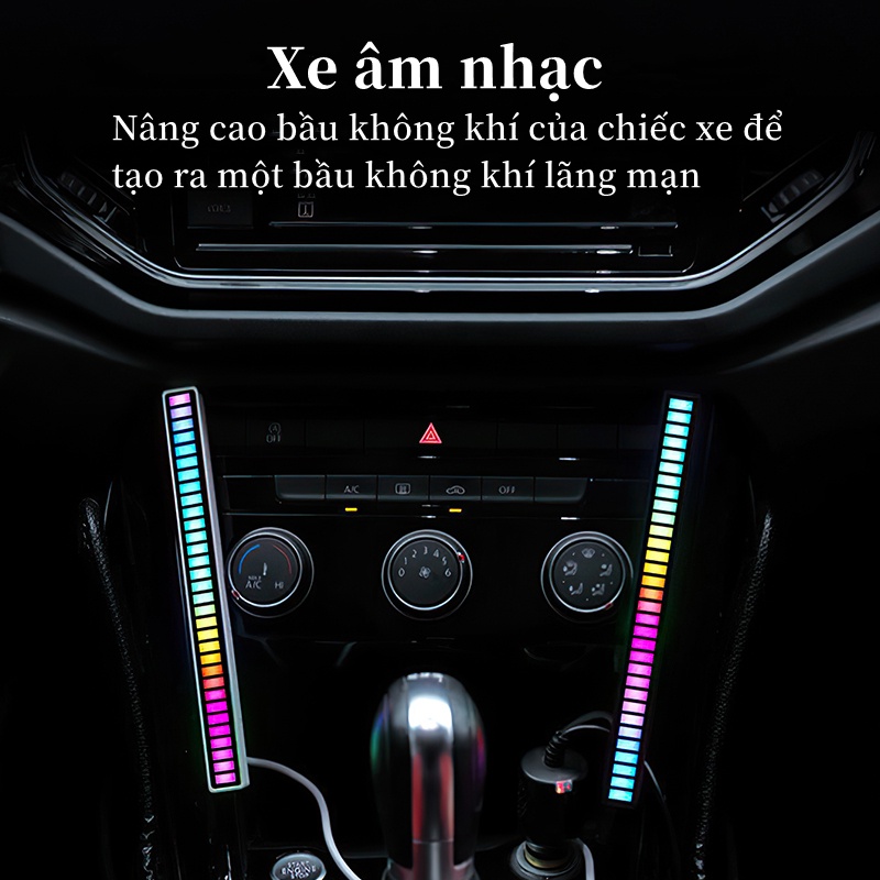 Thanh Đèn Led RGB Nháy Theo Nhạc 16 TRIỆU MÀU Điều Khiển Bằng Cảm Biến Âm Thanh Siêu Nhạy Đèn Trang Trí Nhà Phòng