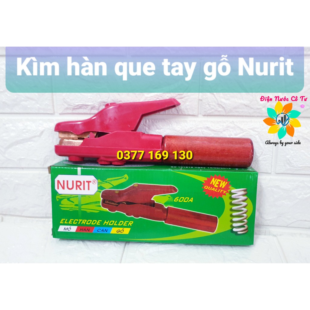 Kìm hàn que tay gỗ Nurit