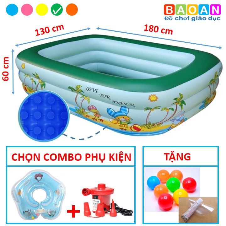 Bể bơi 1m8 3 tầng đáy 2 lớp chống trượt