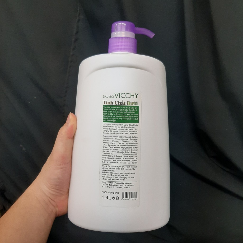 Dầu gội nước hoa mềm mượt Vicchy Shampoo 1400ml - Hương bưởi