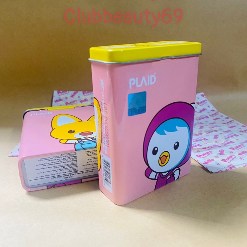 Băng Keo Cá Nhân Hộp Thiếc Hồng Pororo Kids Band