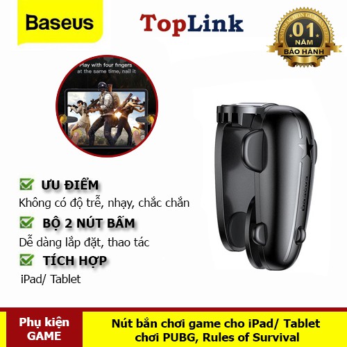 Nút Chơi Game Trên Ipad Game L1R1 Shooter Chuyên Nghiệp Cho Game PUBG Hãng Baseus - Toplink