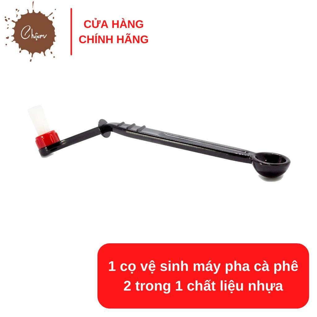 Cọ vệ sinh máy pha cà phê 2 trong 1 chất liệu nhựa