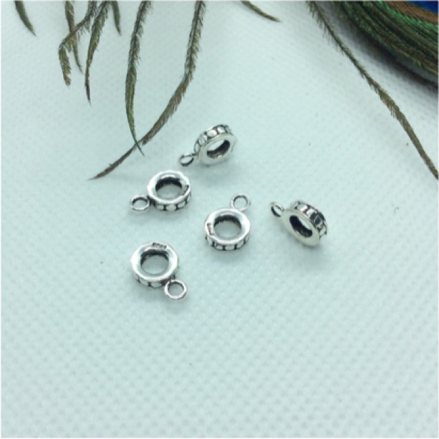Charm bạc ống treo