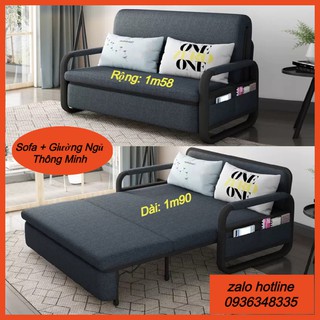 Giường Gấp Gọn Thành Ghế Sofa Giường Sofa Gấp Gọn Giường Đa Năng,Khung Thép Cường Lực Kích Thước 1m58x1m90
