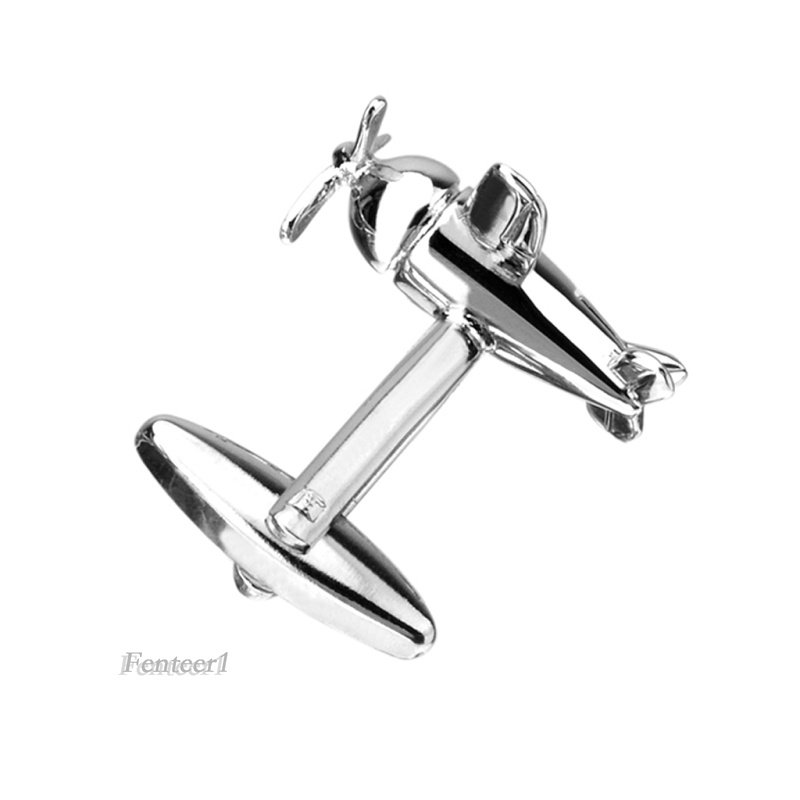 [Fenteer1] Khuy Măng Sét Tuxedo Bạc Đồng Hình Máy Bay Cho Nam