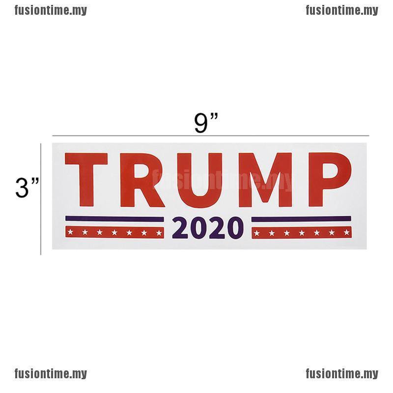 Bộ 10 Sticker Dán Trang Trí Xe Hơi In Chữ Trump 2020