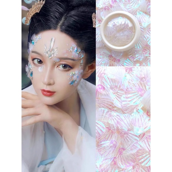 Vảy cá chu sa hologram dùng cho makeup cổ trang  cosplay làm concept chụp ảnh phong cách