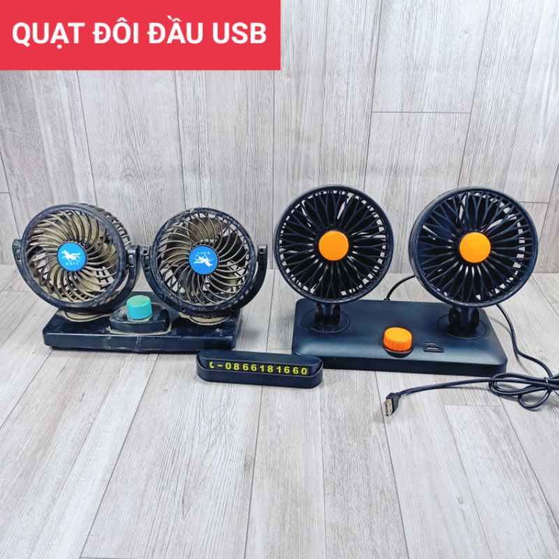 Quạt Ô Tô [HÀNG CAO CẤP] Quạt 12V, 24V xoay 360 độ