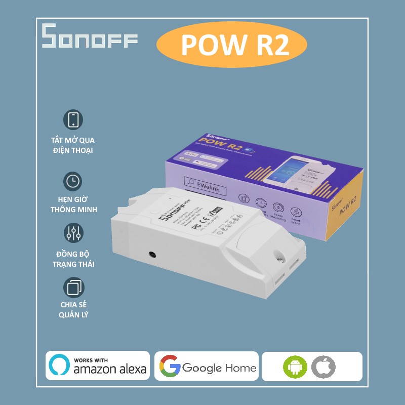 Công Tắc Thông Minh Điều Khiển Từ Xa Qua Mạng Wifi - Sonoff Pow 16A