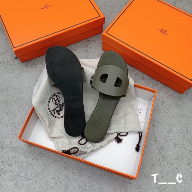 Dép lê hm da sần mũi lợn fullbox