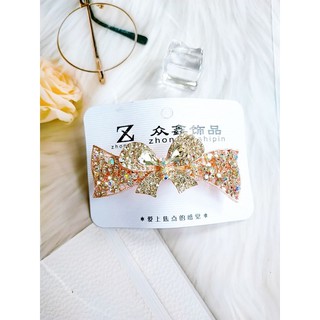 KẸP TÓC PHÍA SAU ĐÍNH ĐÁ LẤP LÁNH NƠ TRÒN