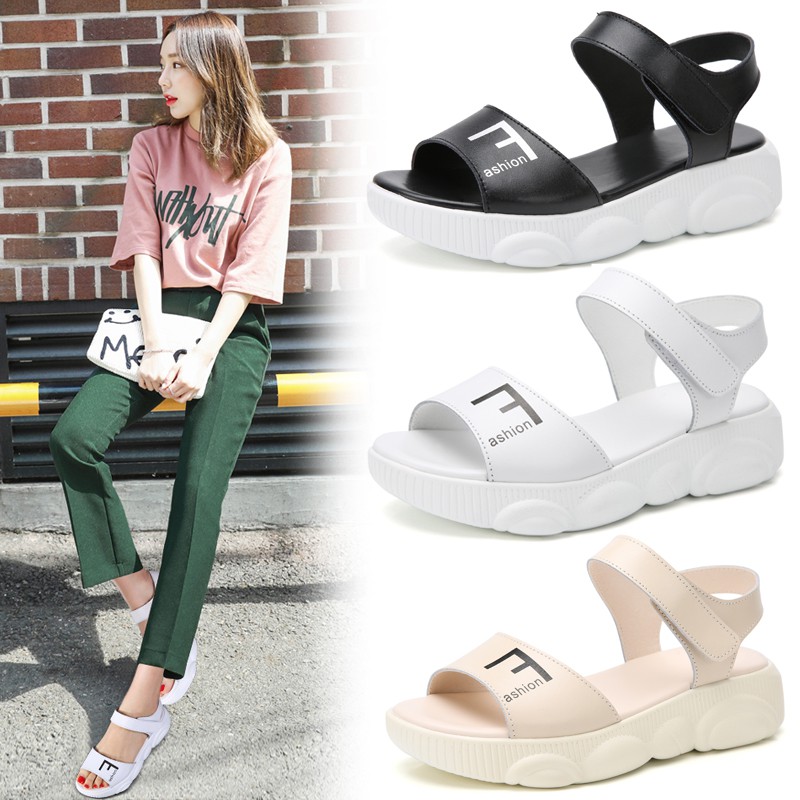 Xăng đan Nữ Bằng Da 3 Màu Size 35-40