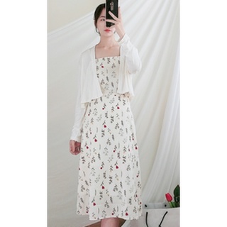 Đầm váy hai dây hoa nhí dễ thương xinh xắn