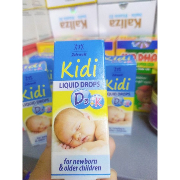 Kidi Liquid Drop D3+K.Bổ Sung D3K2 Cho Bé Từ Sơ Sinh.Chính Hãng Ba Lan