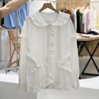Áo sơ mi trắng viền bèo , Peace House Clothing