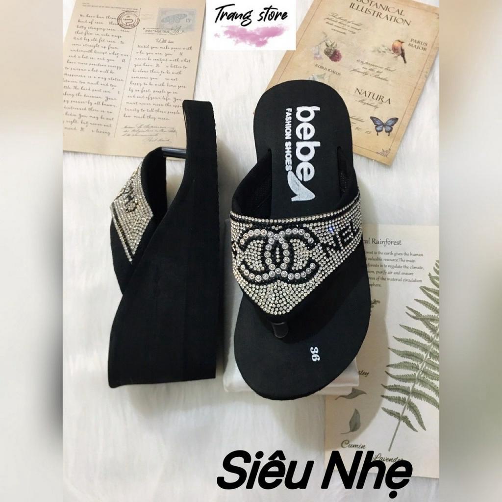 [Mẫu Mới]Dép xốp kẹp nữ 5-7-9cm đế độn cao gót siêu nhẹ