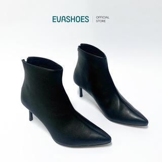 Boot Cổ Cao EVASHOES Gót Nhọn Da PU 7cm BOOT108