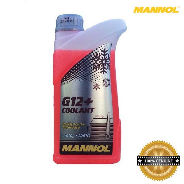 Nước Giải Nhiệt MANNOL 4212 Coolant G12+ Chai 1Kg Ready-To-Use-Antifreeze