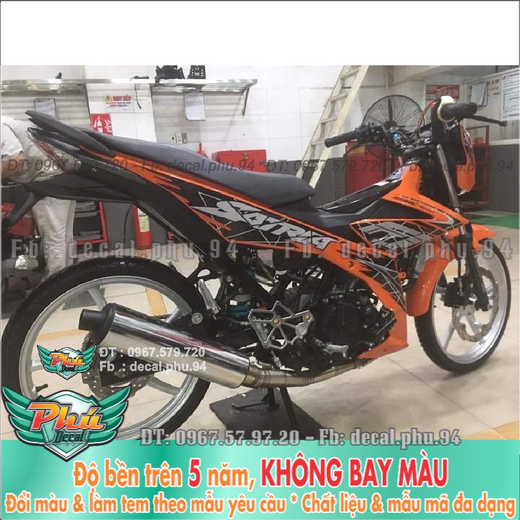 Tem Rời Satria Cam đen (K) -1
