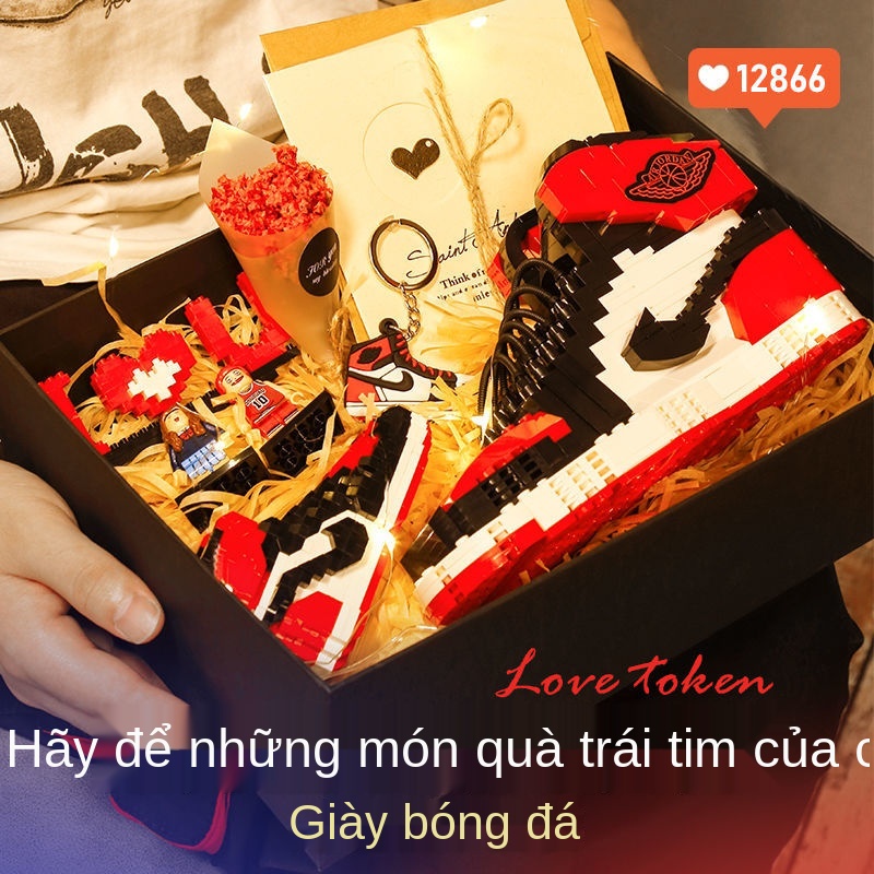 ❈❇Tương thích với Lego aj mô hình giày khối xây dựng lắp ráp giày bóng rổ cỡ lớn quà tặng ngày lễ tình nhân cho bạn trai