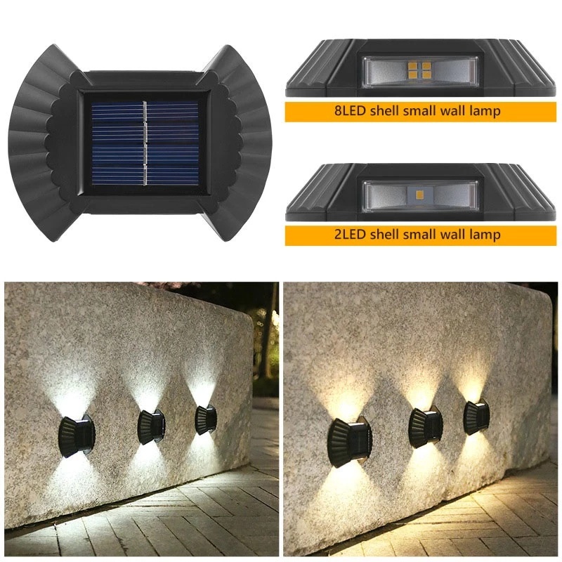 Đèn LED Năng Lượng Mặt Trời Chống Thấm Nước Chiếu Sáng Lên Xuống Và Dưới Cho Hàng Rào Sân Vườn