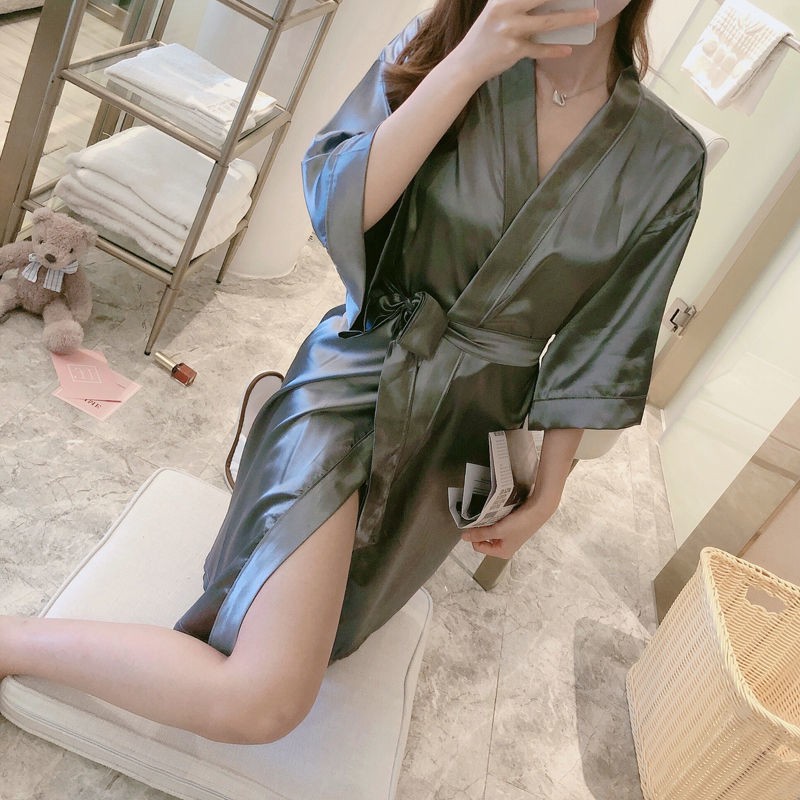 Áo Choàng Ngủ Lụa Phong Cách Nhật Bản Cho Nữ | BigBuy360 - bigbuy360.vn