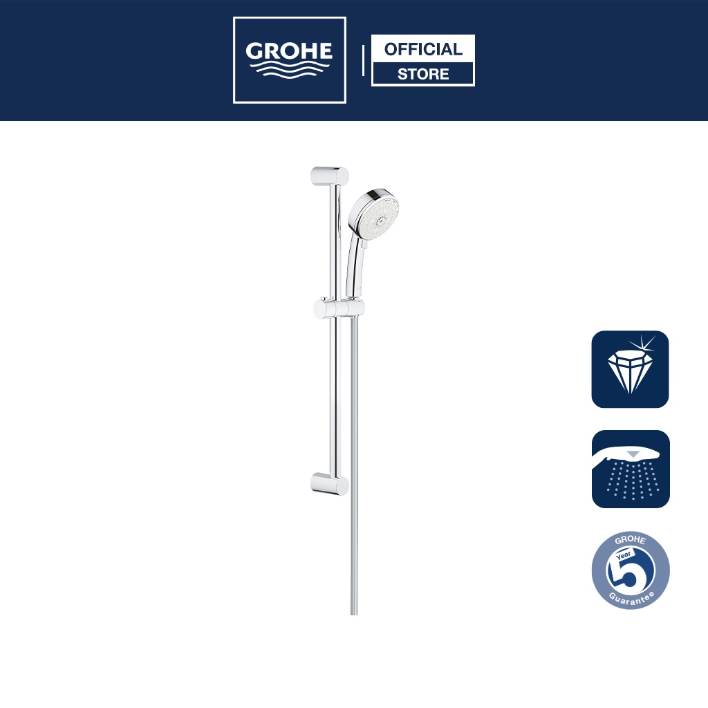 Bộ Tay Sen GROHE Tempesta Cosmopolitan 100 4 Chế Độ Kèm Thanh Trượt 27787002