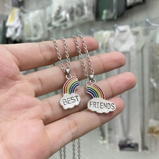 Cặp vòng cổ BFF hình cầu vòng
