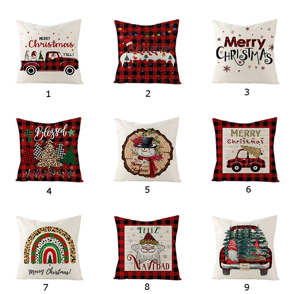 Vỏ Gối Sofa Trang Trí Họa Tiết Giáng Sinh Thời Trang