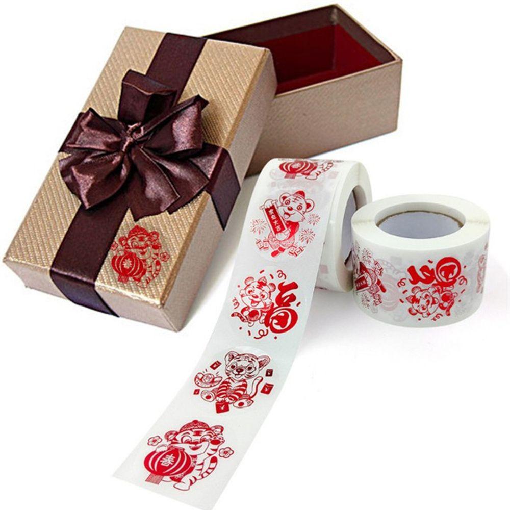 PISTA Sticker Dán Trang Trí Năm Mới Hình Chú Hổ Dễ Thương Cho Bé