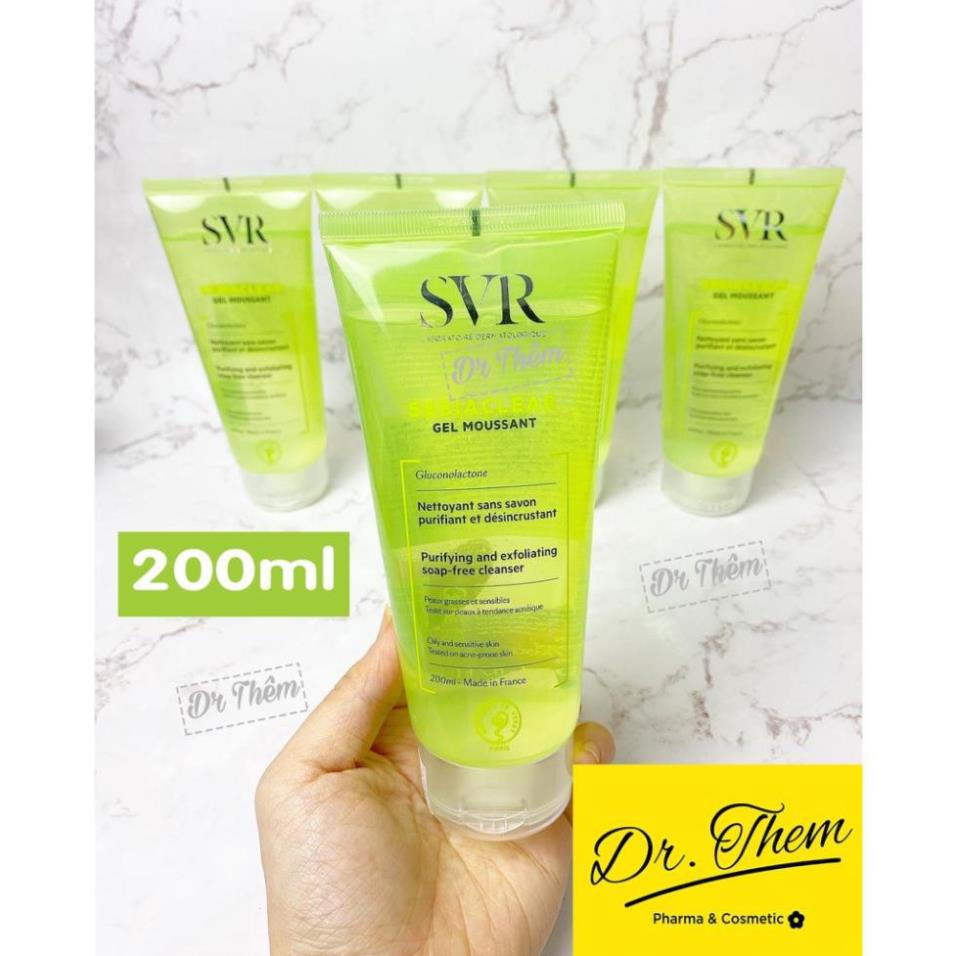 ✅[CHÍNH HÃNG] Sữa Rửa Mặt SVR Không Chứa Xà Phòng Sebiaclear Gel Moussant Loại Bỏ Tế Bào Da Chết SRM 55ml-200ml-400ml