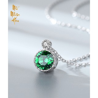 VCS007 Vòng Cổ bạc Quả Cầu Pha Lê
