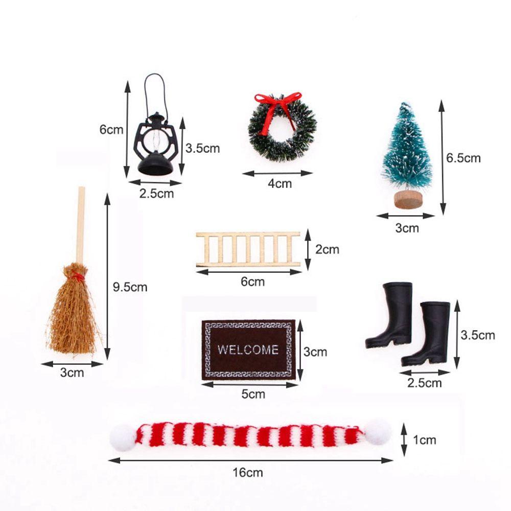 RAINBOW 1 Bộ Thảm Và Cây Chổi Mini Trang Trí Nhà Búp Bê