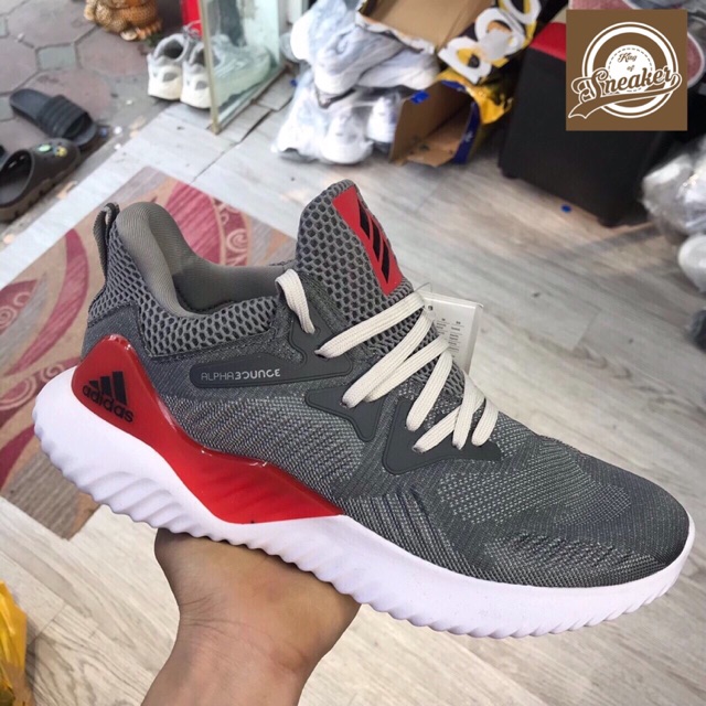 Tết🌺 Giày - Giầy thể thao, sneaker ALPHABOUNCE xám đỏ đế trắng thời trang nam , nữ Còn Hàng ! ! ! ? ! ! 2020 new . * ' '