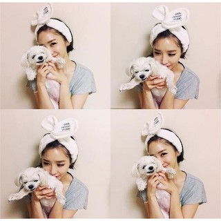 Băng Đô Trang Điểm, Rửa Mặt Tai Thỏ 360 quấn được nhiều kiểu