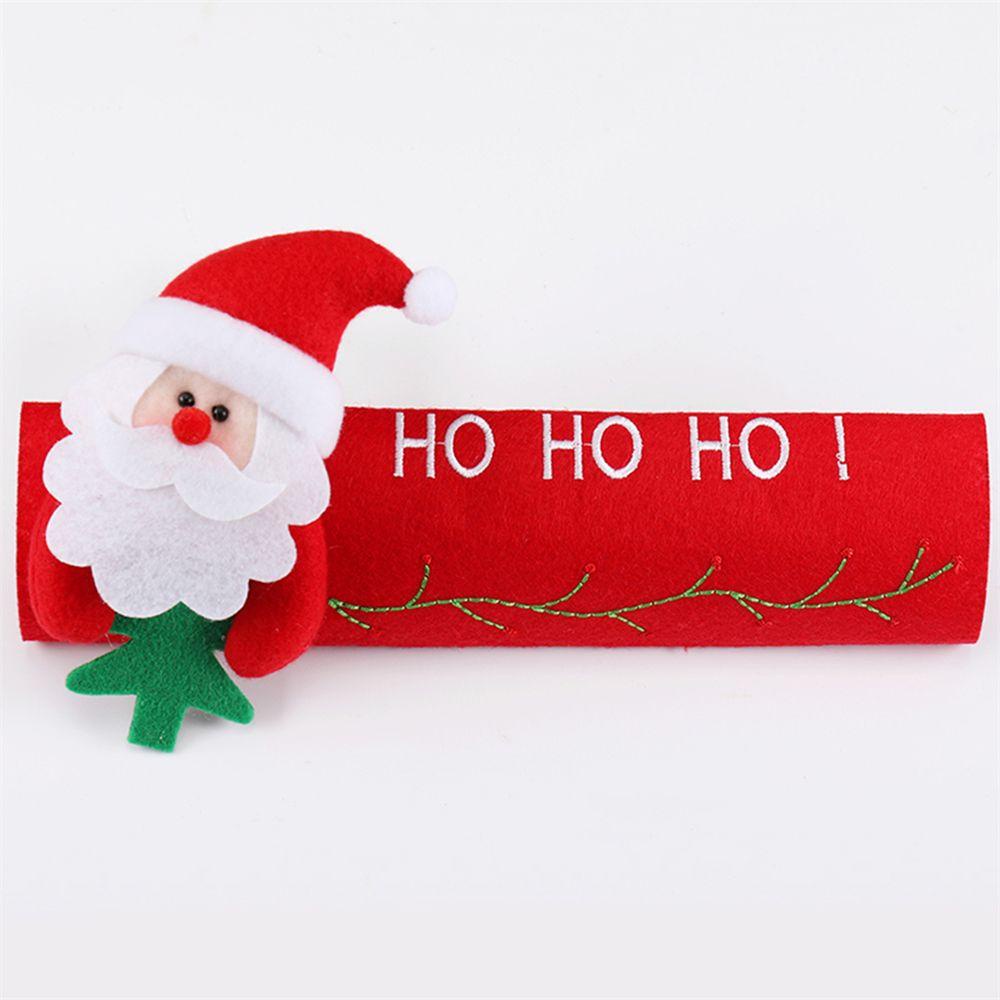 Bao Tay Nắm Cửa Tủ Lạnh / Lò Vi Sóng Phong Cách Giáng Sinh 24 * 16cm