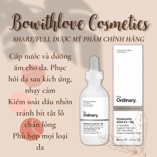 Tinh Chất Phục Hồi Và Cấp Nước Hyaluronic Acid 2% + B5 The Ordinary 30ML 60ML