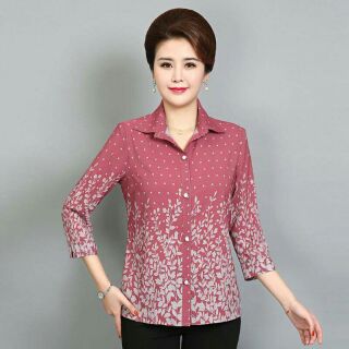 Áo sơ mi nữ trung niên cao cấp kiểu dáng sang trọng NP1079