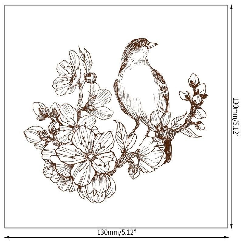 HO Branch Bird DIY Silicone Clear Stamp Seal Scrapbook Embossing Album Decor