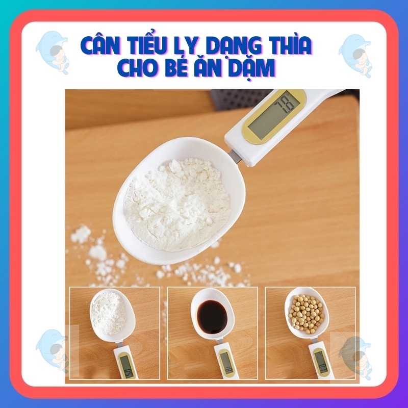 Cân tiểu ly điện tử dạng thìa/muỗng dùng để cân đo gia vị thức ăn dặm cho bé tiêu chuẩn 500/0,1g